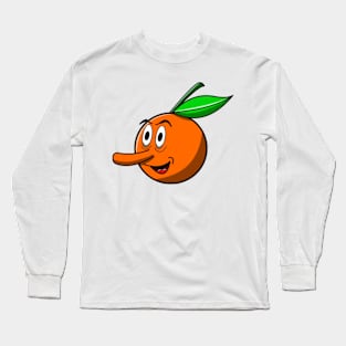 orange face Long Sleeve T-Shirt